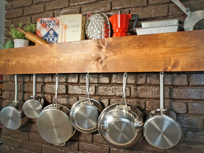 How to Make a Wall Mounted Pot Rack Grid